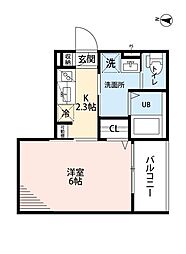 Premire 立花 1Kの間取図画像