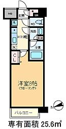 ルフォンプログレ赤羽 4階1Kの間取り