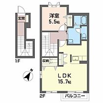 イ－ストヴィレッジ　Ａ 206 ｜ 宮城県塩竈市泉沢町22-60（賃貸アパート1LDK・2階・60.20㎡） その2