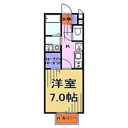 スヴァニール 1Kの間取図画像