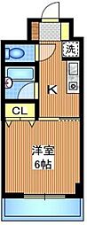 コンフォール中野 1Kの間取図画像