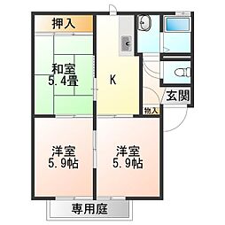 風見本郷B棟 3Kの間取図画像