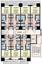 TLRレジデンス亀有 1Kの間取図画像