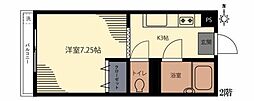 ホワイトヒルズ平町 1Kの間取図画像