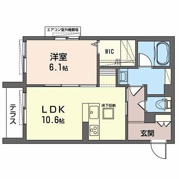 シャーメゾン　セレーノB ｜大阪府堺市西区鳳西町２丁(賃貸マンション1LDK・3階・45.16㎡)の写真 その2