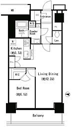 キャナルスクウェア豊洲 6階1LDKの間取り