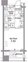 パークアクシス西ケ原 1Kの間取図画像