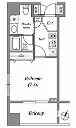 アーデン町田 12階1Kの間取り