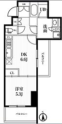 AR向島 4階1DKの間取り