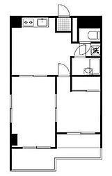 サンライフレジデンス 1階2LDKの間取り