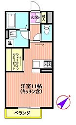 セジュール守屋 ワンルームの間取図画像