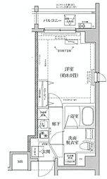 ルフレイムーブル北千住 2階1Kの間取り