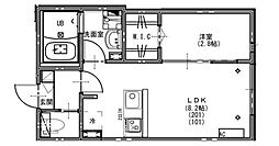KEIAI RESIDENCE 新柏III 1LDKの間取図画像