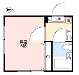ラルーチェ 1Kの間取図画像