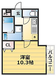 フジパレス兵庫須佐野1番館 1Kの間取図画像