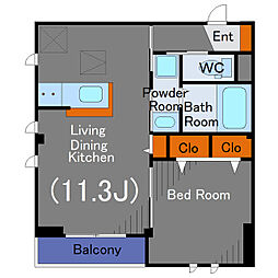 Blan　cube　戸越公園（Nearly ZEH） 1階1LDKの間取り