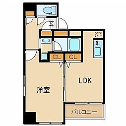 東京メトロ半蔵門線 水天宮前駅 徒歩3分の賃貸マンション 11階1LDKの間取り