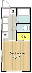 メゾン文京 1Kの間取図画像