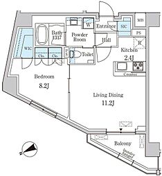 primalead南青山 1LDKの間取図画像