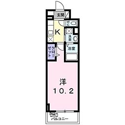 アルバ 3階1Kの間取り