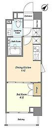 エトワール駒沢大学 1DKの間取図画像