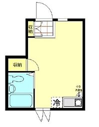 ウィッシュガーデン羽田 ワンルームの間取図画像