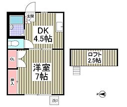 リブレス草加5 1Kの間取図画像
