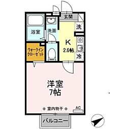 エスペランサ・シマ 1階1Kの間取り