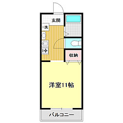 フィットハイム ワンルームの間取図画像