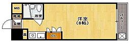 ハッピーエステート大濠 ワンルームの間取図画像