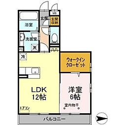 ロイヤルコート B 3階1LDKの間取り