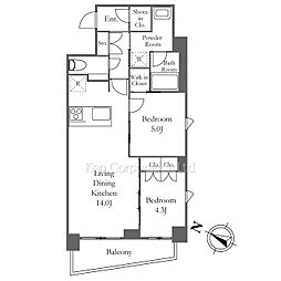 AIFLAT明大前 2LDKの間取図画像