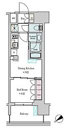 Brilliaist大井町 1DKの間取図画像