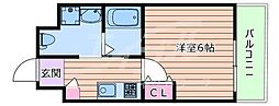 ライブカーサ上新庄 1Kの間取図画像