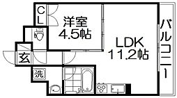 LupinusI 1LDKの間取図画像