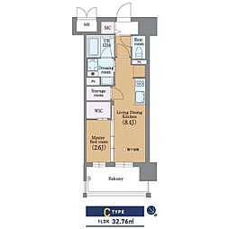 ラクレイス平尾山荘通り 1LDKの間取図画像