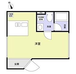 trias333 4階ワンルームの間取り
