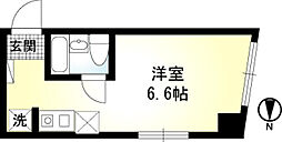 ダイヤモンドレジデンス蓮沼町 ワンルームの間取図画像