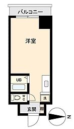 アソルティ東二番丁 ワンルームの間取図画像