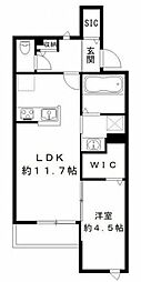 dendouce 1LDKの間取図画像