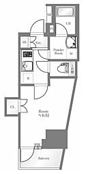 SYFORME SHIROKANE-TAKANAWA 9階1Kの間取り