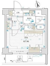 プライズ神楽坂ドゥエ 1Kの間取図画像