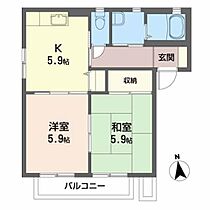 グランディス笹谷IIＡ 201 ｜ 福島県福島市笹谷字鍜治古屋1-1（賃貸アパート2K・2階・43.00㎡） その2