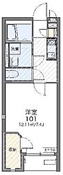 レオネクスト台町 1Kの間取図画像