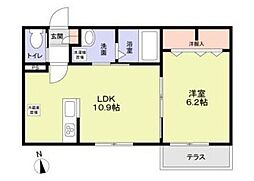川口市仲町1丁目計画 3階1LDKの間取り