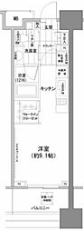 パークハビオ西新宿 ワンルームの間取図画像