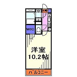 アンプルールフェールTheEarth 1Kの間取図画像