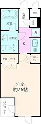 STELLACOURT行徳 1Kの間取図画像