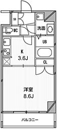 スペーシア高円寺1 1Kの間取図画像