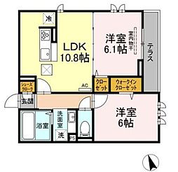 セジュール西台6 2LDKの間取図画像
